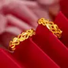 Corazón a corazón femenino nuevo estilo chino diseño de nicho anillo de amor hueco boca abierta moda personalidad moderno pulsera con forma de corazón