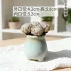 Vaso de Flor Suculenta Rachado por Gelo Pequena Lata de Leite Personalidade Criativa Simples Desktop Fofo Raiz de Árvore Velha Tipo de Controle de Esmalte Vasinho Respirável para Polegar