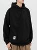 Sudadera con capucha de color sólido de peso pesado para hombre, nueva para otoño e invierno, holgada, versátil, simple, con bolsillo deportivo, sudadera con capucha para hombre