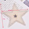 Pegatinas de Estrella de Cinco Puntas con Perlas y Pedrería Transfronterizas con Adhesivo Posterior, Decoración DIY por Transferencia de Calor para Bolsas, Ropa y Accesorios de Resina para Teléfonos Móviles