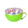Acero Inoxidable Bol para Sopa Ramen Fiambrera Estudiantil Bol para Ramen Coreano con Tapa Bol para Ensalada de Frutas Bol para Ramen Aislado de Doble Capa