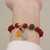 Pulsera de Ágata Roja Natural del Sur Colgante de Jade Hetian Dosel de Loto Garra de Gato Nicho Celebridad de Internet Cuentas Hechas a Mano de Alta Calidad