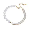 Suministro en Vivo de Pulseras de Perlas de Diseño de Nicho Europeas y Americanas Venta al por Mayor Moda Francesa Lujo Ligero Joyería de Zirconia