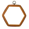 Nuevo bordado vintage de 21 cm de imitación de madera, elástico, para manualidades, bordado hecho a mano, punto de cruz, herramienta auxiliar para decoración del hogar, pintura colgante