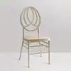 Silla de Bambú Redonda Dorada Estilo Europeo Transfronteriza, Silla Fénix con Respaldo para Hotel Restaurante, Silla para Bodas al Aire Libre, Silla de Boda