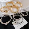 Pulsera Retorcida de Metal Irregular de Venta Caliente Transfronteriza Europea y Americana Estilo Ins Pulsera de Tacto de Alta Gama Sentido de Diseño de Nicho Joyería de Mano