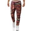 Pantalones Casuales Estampados de Primavera y Verano Europeos y Americanos para Hombre, Comercio Exterior, Estilo Étnico, Algodón y Lino, Pantalones Holgados con Cordón, Pantalones Harem para Hombre