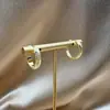 Pendientes de Aro Minimalistas Esmerilados para Mujer Verano 2025 Moda Versátil Ol Pendientes de Aro Pequeños de Alta Gama Personalidad