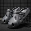 Sandalias de playa de color liso combinables con todo, suela gruesa de EVA, zapatos de 4.0 agujeros para hombre, zapatos de verano transpirables para hombre, sandalias con hebilla en la parte superior.