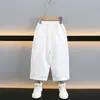 Pantalones de Verano Finos de Pierna Ancha para Niños, Ropa de Verano de Moda para Niños, Pantalones Yamamoto de Sensación Fría, Pantalones Largos Casuales de Verano para Niños