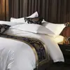 Ropa de cama de hotel de cinco estrellas, juego de cuatro piezas blanco puro 100% algodón, especial para alojamientos turísticos, sábana y funda de edredón 100% algodón, ropa de cama de hotel