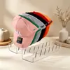 Estante de almacenamiento de gorras de béisbol transfronterizo, estante de plástico acrílico para sombreros, estante para gorras de béisbol, soporte de escritorio de sombreros en capas