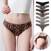 Tanga sem costura estampa de leopardo estilo europeu para mulheres cintura baixa respirável estampa animal hot girl sexy lingerie verão atacado 1035
