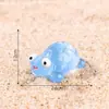 Micro Paisaje Linda Tortuga Marina de Ojos Grandes Luminosa Animal Marino Accesorios de Decoración DIY Adorno Pequeño de Escritorio