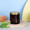 Vaso para vela de aromaterapia de vidrio marrón de 100 ml, botella vacía, frasco para vela verde de 250 ml, botella vacía, portavelas esmerilado