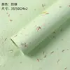 Papel de Pétala Rasgado à Mão, Papel Kraft, Papel de Presente com Flor em Relevo, Materiais para Embalagem DIY de Buquê de Flores