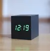 Fábrica Fuente Venta al por Mayor Reloj de Madera LED Digital Luminoso Controlado por Voz Despertador Adorno de Escritorio Regalo Despertador para Estudiantes