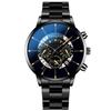 Reloj de moda para hombre con explosiones transfronterizas, calendario creativo de Ginebra, nuevo reloj Tiktok con correa de acero de aleación.