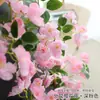 Flor de cerezo artificial de ratán para colgar en la pared, flor artificial de ratán, tubo de aire acondicionado, decoración de techo interior para bodas, planta de vid de plástico