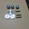 Vidrio Templado Mesa Redonda Pequeña Marco Patas de Mesa Tornillos Bola Pequeña Clavos de Mesa Cabeza de Garra Forma de V Vidrio Pequeño Tubo Redondo Pequeño Placa de Aluminio