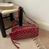Bolso Retro de Lunares para Mujer 2026 Verano Nueva Moda Bolso de Hombro Versátil Bolso de Axila Clásico de Color Contrastante