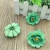 Flores DIY: Crisantemo, Peonía Pequeña, Flores de Seda, Flores de Tela, Cabezas de Flores Artificiales, Arte Floral Decorativo Hecho a Mano, Rojo