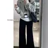 Jeans Black Slair para Mujer Otoño e Invierno Forrados de Polar Tallas Grandes Chica Gordita Elásticos Adelgazantes Forma de Pera Pierna Ancha Pantalones de Herradura
