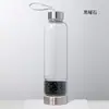 Venda direta da fábrica cascalho de cristal natural copo de energia de borossilicato alto copo em camadas de cristal de aço inoxidável com corda de elevação copo de saúde