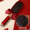 Peine Especial para Boda, Peine Rojo con Cojín de Aire, un Par de Artículos de Dote para la Mujer, Peine de Novia, Artículos para Boda