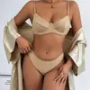 Comercio Exterior Transfronterizo Conjunto de Lencería Sexy para Mujer Talla Grande Estilo Delgado Costilla Vertical Anti-Caída Reductor de Busto Grande