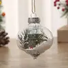 Bola de Navidad Irregular Decoración de Ventana Navideña Bola de Plástico Bola Colgante de Navidad Adorno Colgante de PET Navideño de Alta Transparencia Venta al por Mayor