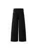 Pantalones Casuales de Mezclilla Blancos y Negros de Cintura Alta con Botón Estilo Retro Americano para Hombres y Mujeres Pantalones Rectos Sueltos de Cintura Alta Oversize