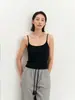 Top Regata Branco para Mulheres, Verão, com Bojo Embutido, para Usar em Camadas ou Sozinho, Costas Bonitas, Sutiã Integrado, Algodão Macio e Tencel, Respirável, 10A