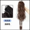 Peluca para Mujer Cabello Largo Clip Cola de Caballo Alta Cabello de Simulación Dulce Reflejo Tinte Trenza Boxeadora Cascada Media Cola de Caballo Peluca Trenza