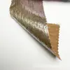 Tela satinada plisada con estampado de lámina dorada en toda la superficie, lavada para ser suave y brillante, arrugada para ropa deportiva de moda y vestuario escénico