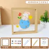 Moldura de Vidro Acrílico para Fotos de Crianças Pacote de Material DIY Feito à Mão com Tinta Acrílica Moldura para Fotos Pequenos Enfeites de Mesa Presente