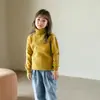 Suéter de Cachemira para Niños Otoño e Invierno Suéter de Cachemira de Cuello Alto Grande para Niños Camiseta Base de Lana de Color Sólido para Hombres y Mujeres