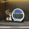 Entrada de Sala de Estar Ciervo de Cristal Pintura de Arena Movediza Adorno Gabinete de TV Gabinete de Vino Sentido Creativo Decoración de Reloj de Arena Descompresión