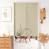 Cortina de Porta de Tecido Estilo Chinês com Ameixa, Orquídea, Bambu e Crisântemo Cortina Meia para Divisória de Quarto de Casa Cortina de Proteção para Cozinha Banheiro Cortina de Porta Estampada