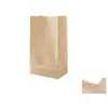 Bolsa de papel Kraft sin impresión para empaque de alimentos tienda Jingjing bolsa de almacenamiento para refrigerador bolsa de papel gruesa a prueba de aceite para pan multifuncional