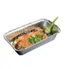 Caja de Papel de Aluminio Horno Barbacoa Huevo Horneado Rectangular Hogar Comercial Caja para Llevar con Tapa Lonchera de Papel de Aluminio
