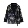 Primavera 2026 Nuevo Estilo Estilo Chino Nuevo Chaqueta Bordada con Lentejuelas Estilo Nacional Elegante Socialité Top Floral Multicolor M3041