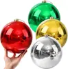 Navidad Transfronteriza 30cm Bola de Plástico Efecto Galvanizado Polvo Bola Extra Grande Decoración Colgante para Árbol de Navidad Set Suministros
