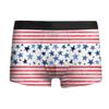 Calzoncillos bóxer de seda de leche con cintura media y elásticos para hombre, con estampado del Día de la Independencia de Amazon, transfronterizos