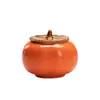 Todo va bien Tarro de caqui tarro de caramelo sellado de cerámica mini tarro de té decoración creativa para inauguración de casa tarro de aromaterapia