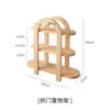 Estante para Flores para Repisa de Ventana de Madera Maciza, Soporte Decorativo Creativo para Suculentas, Estante de Almacenamiento Multinivel para Escritorio en Esquina de Balcón Interior