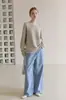 Nova coleção de outono: Suéter de tricô grosso, cor sólida, modelagem solta, de um ombro só, estilo francês, relaxado e casual, para mulheres