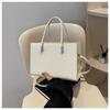 Bolsa grande com estampa de pedra da moda 2024, nova bolsa de ombro casual, grande capacidade, elegante, cor sólida, bolsa tote portátil