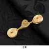 Botones de Hebilla Pan de Qipao Nuevo Estilo Chino Tejido a Mano Alambre Envuelto Perla Dorada Quemador de Incienso Botón de Tela de Una Palabra Hebilla Decorativa Retro Hanfu