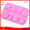 Dubi 8 Molde de Silicona para Chocolate de Navidad Herramientas DIY para Hornear Galletas Molde Artesanal para Dulces y Pudín